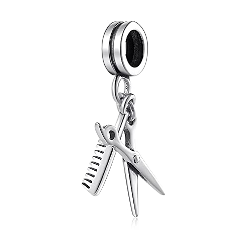 Charm Parrucchiere Barbiere Forbici Pettine in argento 925 - Les Folies per Pandora