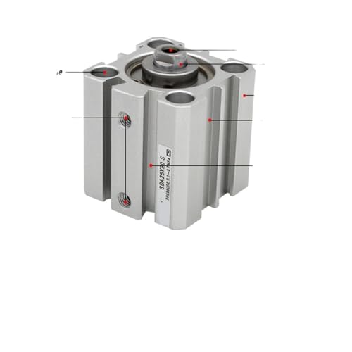 Cilindro neumático compacto de doble efecto serie SDA con vástago de 12 mm 3