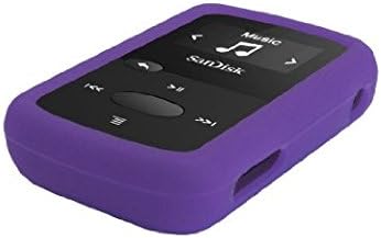 Silicone Skin Case Cover For SanDisk Clip Jam MP3 Player 2015 Release (Model SDMX26), Purple