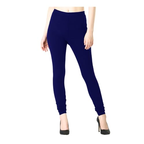 Image of Tanu Women's Cotton Leggings | Ultra-Soft, Stretchable and Comfortable | Casual Slim Fit Full Length Leggings for Women and Girls (Combo Pack of 3)