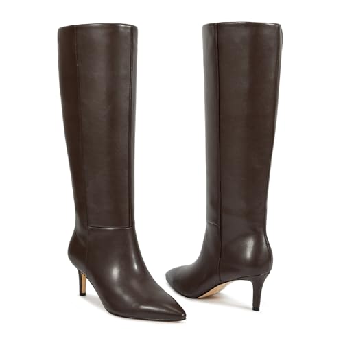 Image of wetkiss Knee High Boots - Pointed Toe & Kitten Heel & Side Full Zipper