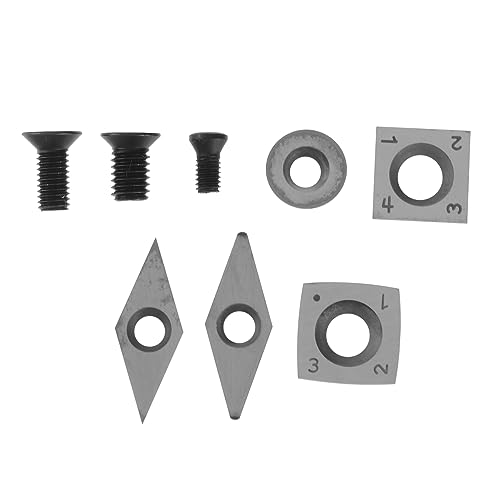 SEWOART Set Pratico Lama Fresa Tornio Lega Rotante Lavorazione Legno Argento Utensili Forniture Resistente Piatte Sicuri Pialle