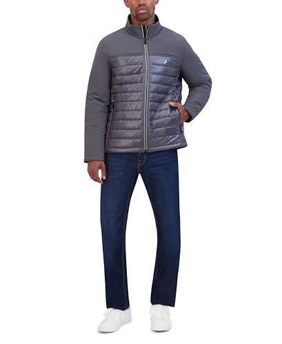 Nautica Men's Lightweight Mixed Media Quilted Jacket4