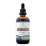 Secrets of the Tribe Blue Cohosh Alcohol-Free Tincture (Glycerite) 659 mg Responsibly farmed USDA Organic Blue Cohosh (Caulophyllum Thalictroides) Dried Root (4 Fl Oz) Women's Health Supplement