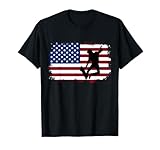 Skateboarding Skater Skate Board American Flag Men Boys T-Shirt