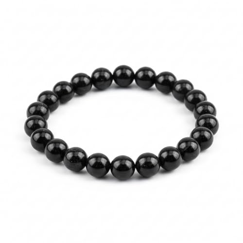 Image of Black Tourmaline Bracelet Premium 10mm Negativity Protection Grounding Men Women Original