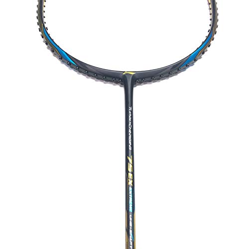 Li-Ning Turbo Charging-75 Ex Carbon-Fiber Unstrung Badminton Racquet, (Black/Gold/Blue) #TOP2