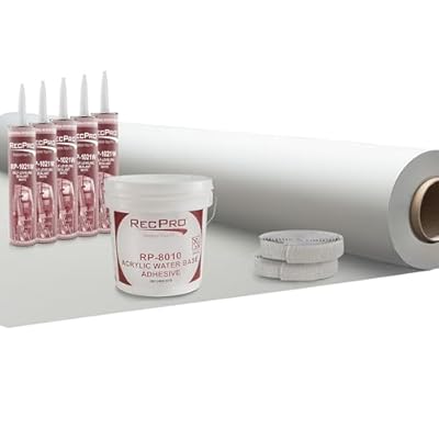 RecPro RV Extreme Duty Rubber Roof Kit | 8.5' Wide | Self Leveling | Butyl Tape | PVC Rubber Roof | Made in USA (15 ft)