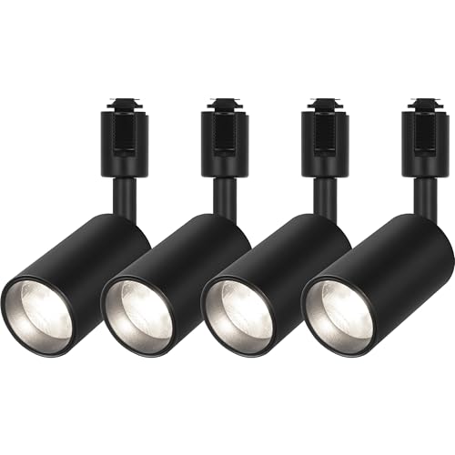 szbritelight 4個セット ダクトレール スポットライト LED 100W相当 昼白色5000K ライティングレール用 COB 一体型照明 集光タイプ 10W 高輝度1023lm 高演色Ra96.5 取付簡単 角度調節可能 ブラック