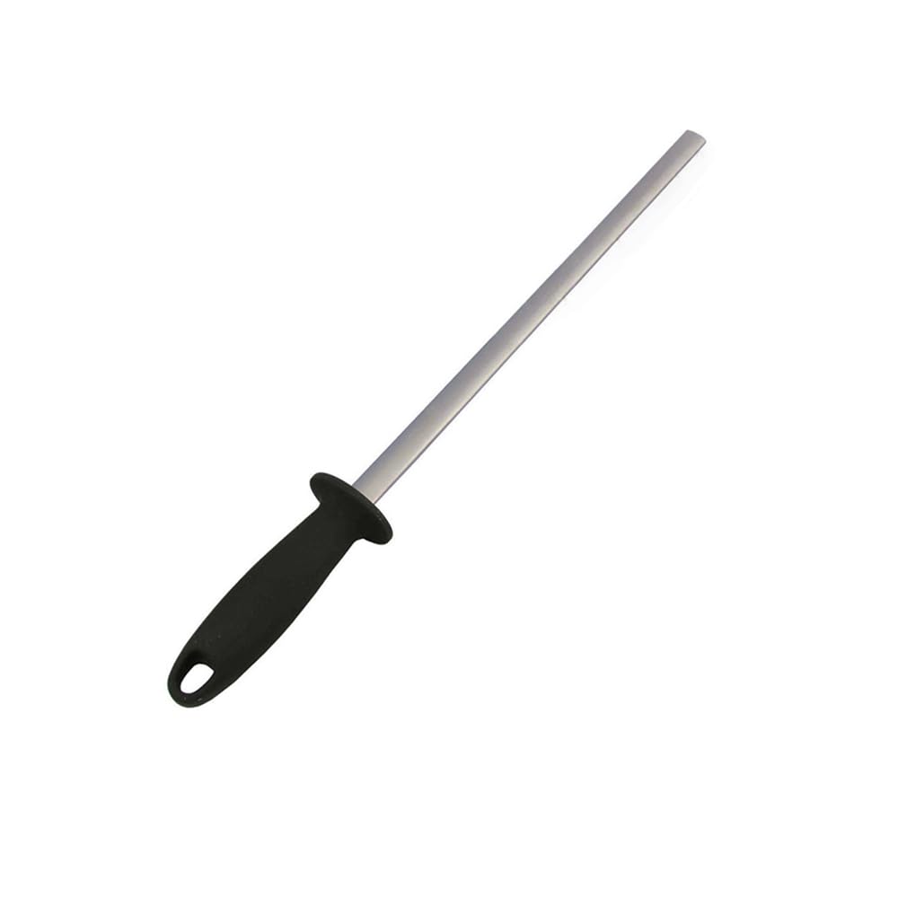 SEIWEI10 Inch Diamond Knife Sharpening Steel Rod, Professional Kitchen Diamond Knife Blade Sharpener Rod Stick, Knife Honer Steel for Honing Knife Blades, Chef Knives and Shears