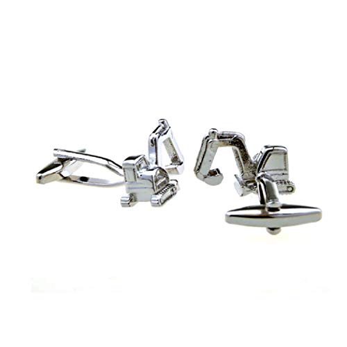 MRCUFF Steam Shovel Tractor Excavator Pair Cufflinks in a Presentation Gift Box & Polishing Cloth3