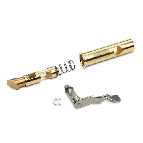 Laundry & Trash Chute Thumb Latch Trigger Plunger - Side Hinged Door Handle 1-3/4, & 1-23/32 Inch Backset Copper Tubular Part for Wilkinson & Other Manufacture Linen Stainless Steel (Galvan.)