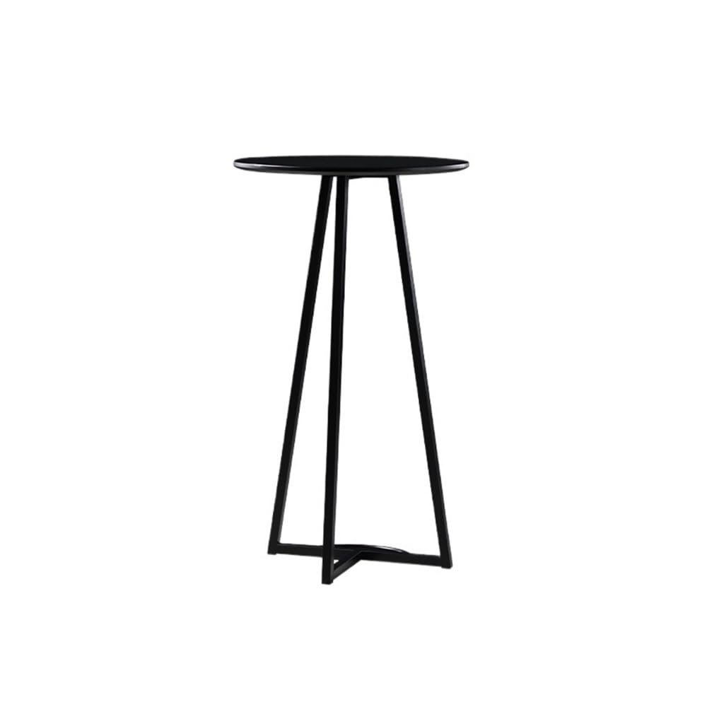 Table de Bar Table de Bar Ronde en Fer for Loisirs à Domicile, Table Haute for Camping-Car, terrasse, Restauration, fêtes, événements commerciaux(Noir)