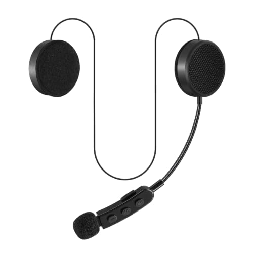 Image of EDYELL TW2S Motorcycle Helmet Bluetooth Headset, Connects to 2 Phones at The Same Time Using Music & GPS, Waterproof, Supports Android & iOS, Compatible with All Helmets, Gift for Motorcycle