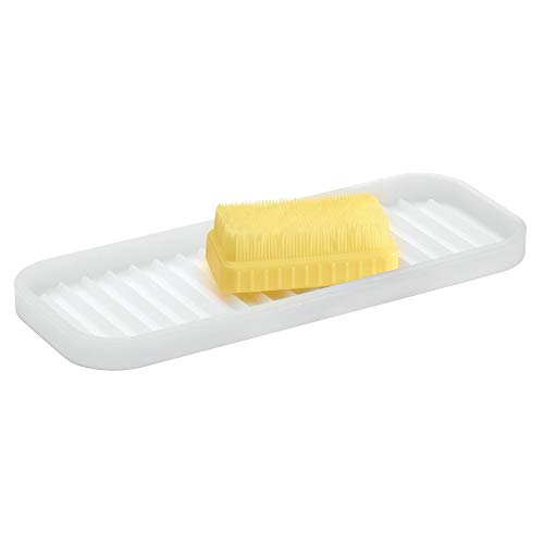 iDesign Lineo BPA-Free Flexible Silicone Soap and Sponge Tray - 9
