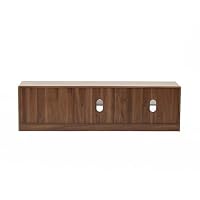 Hometopia TV-Lowboard 160 cm in Walnussoptik mit Glastüren – Ansicht 8