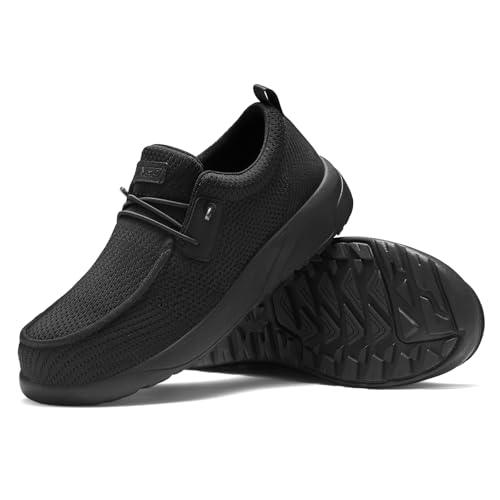 NINGO Steel Toe Shoes for Men, Women Work Shoes, Indestructible Slip on Safety Shoes, Comfortable Lightweight Steel Toe Sneakers Loafers, Oil & Slip Resistant Construction with EH Protection