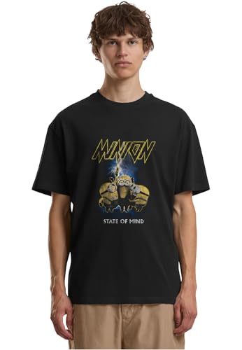T-Shirt Homme MERCHCODE Ample à Col Rond Motif Minions State of Mind