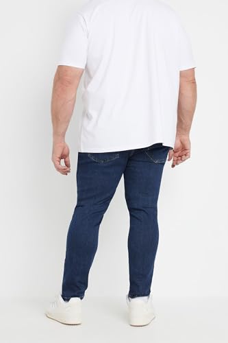 Big & Tall Mens Tapered Stretch Jeans Indigo4