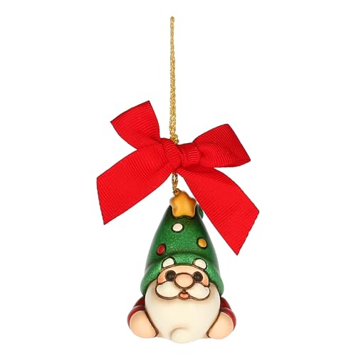 Thun, Addobbo Natalizio Gnomo Oliver In Ceramica Di Alta Qualità, Versione Piccola, Collezione Natale, Addobbo Natalizio Da Collezione, Idea Regalo Pe