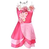 LYMYM Flora Costume Dress Fairy Costume Outfit Dress for Women (Dress, XL)