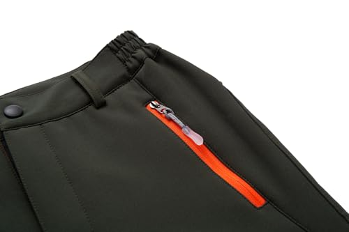 Kids Softshell Trousers Boys Girls Hiking Windproof Pants Children Outdoor Winter Skiing Trousers3