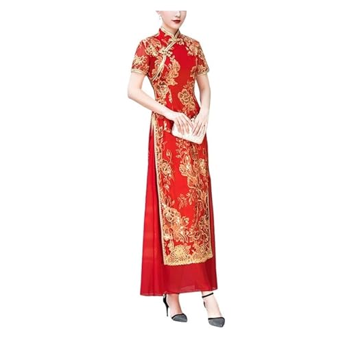 Ao Dai femme robe d'été longue à manches courtes style asiatique