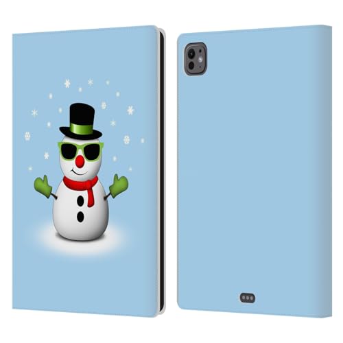 Cadeau de Noël étui iPad Pro 11 M4 illustré d'un bonhomme de neige