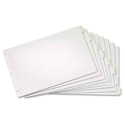 Cardinal® Tabloid Paper Index Dividers, 11" X 17", 8-Tab, Clear #TOP5