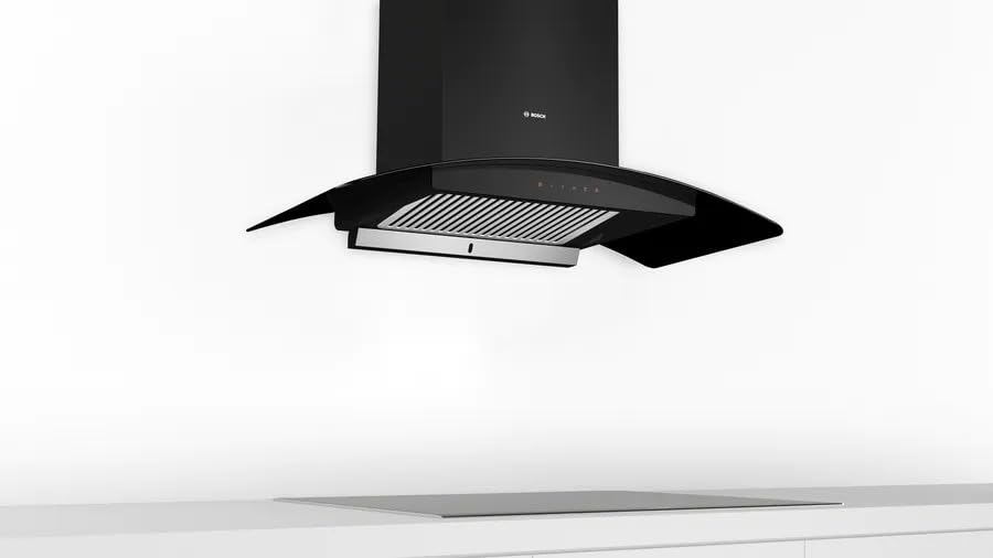 Bosch 90 cm Self Clean Technology glass Kitchen Chimney (HOOD DWHA98G60I, Oil collector Filter technology, Touch Control, Black) (DWHA98G60I) 31LU9rz5biL