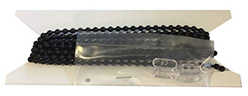 NCMORIN 10ft. Black Plastic #10 Chain - with 2 Connectors - Blind Beaded Bead Ball