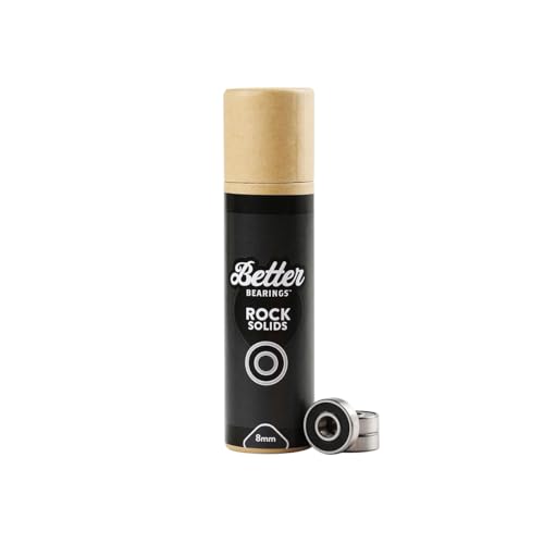 Better Bearings - Rock Solids, Roller Skate Bearings, 16 Pack, Quad Skates, ABEC 9 Rated,