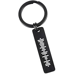 Pulseras Para Escanear En Spotify Smilelab Llavero Metálico Personalizado con Canción Spotify, Llavero Original de Acero Inoxidable para Hombre y Mujer con Código Escaneable Grabado Láser, Regalos Personalizados Enemorados Originales
