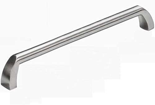 VIBORG (4 Pieces Solid SUS304 Stainless Steel Casting Modern Kitchen Cabinet Cupboard Door Handles Pull Wardrobe Dresser Drawer Handle Pulls Nickel Brushed SV204 (Hole-to-Hole: 192±1mm)