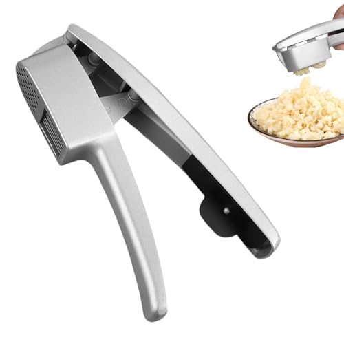 Crisca Aglio - Lega Di Alluminio Aglio Pressa | Masher E Aglio Taglierina 2 In 1 | Gadget Da Cucina Strumento Di Mincer Aglio Manuale Per Cuochi Caser