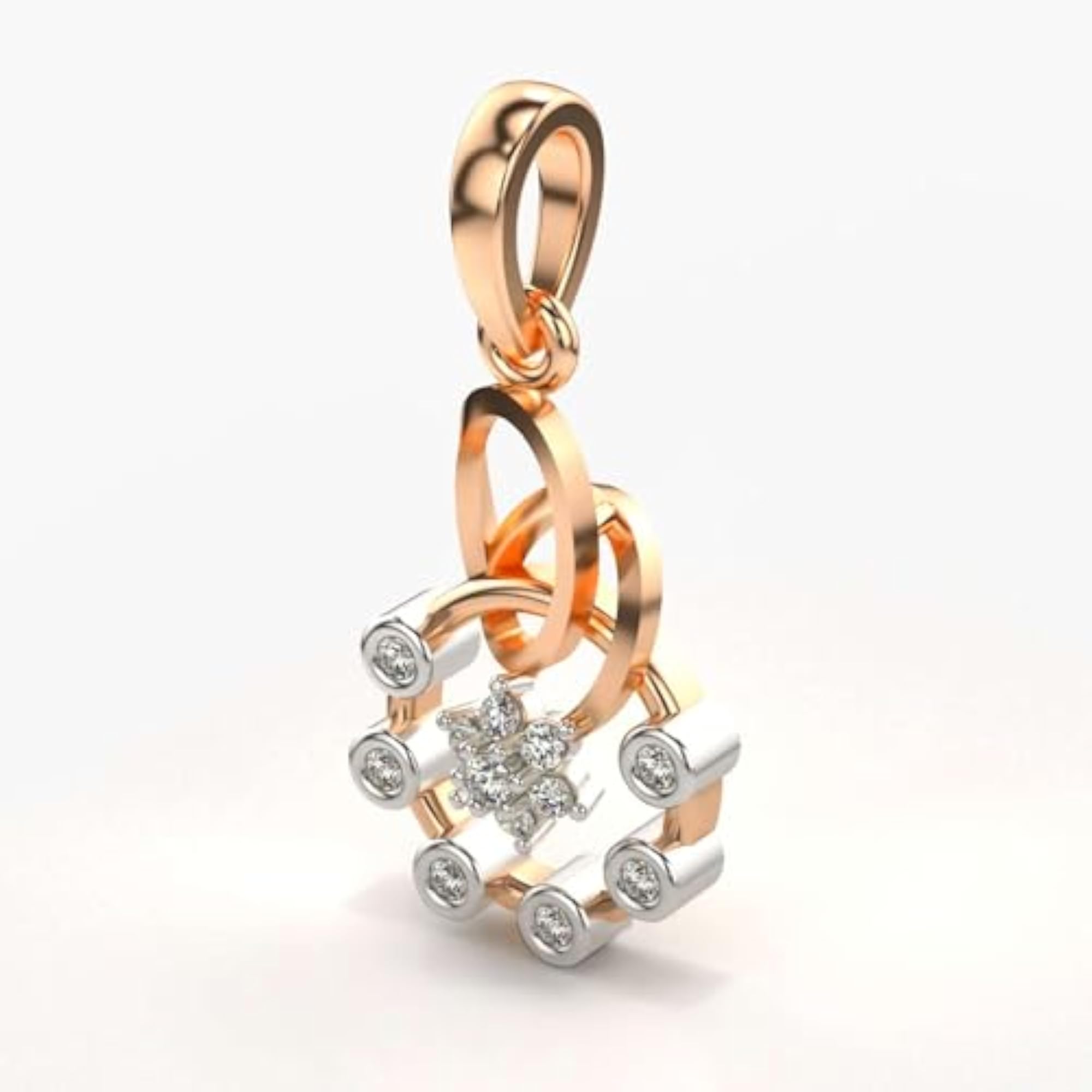 Women's Sterling Silver & Certified Lab Grown Diamond Pendant, 0.07cts
