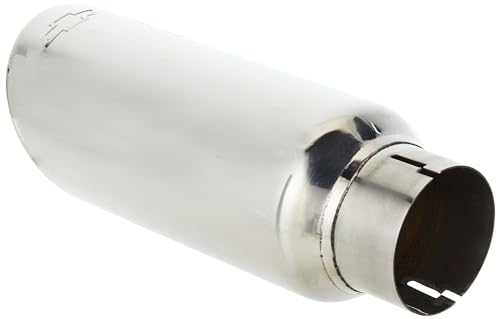 GM Accessories 22799814 5.3L Polished Stainless Steel Angle-Cut Dual-Wall Exhaust Tip with Bowtie Logo