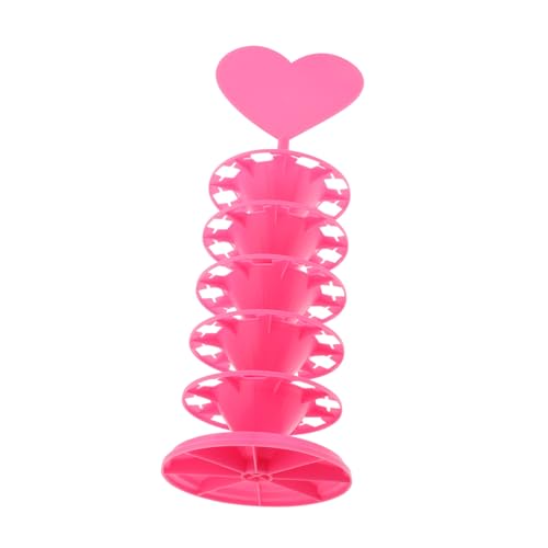 iplusmile Soporte de exhibición de malvaviscos soporte para postres soporte para pastel para estallidos de pastel organizador de piruletas para fiesta piruleta titular el plastico rosa