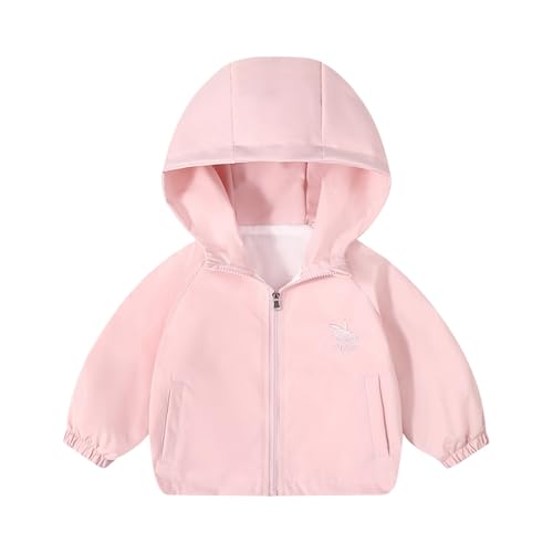Boys Girls Windbreaker Hooded Jacket Windproof Lightweight Casual Comfy Raincoat Kids Casual Outdoor Hiking Outwear Jacket