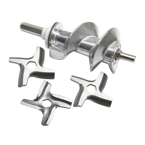 HWEIH 1 Juego de electrodomésticos de Cocina, 1 Unidad, Tornillo for picadora de Carne de 115mm, SS-989843 y 3 uds. De Cuchillas for HV2 ME20 HV3 HV4 DR7 ME4 ME51 HV8 - imagen 4