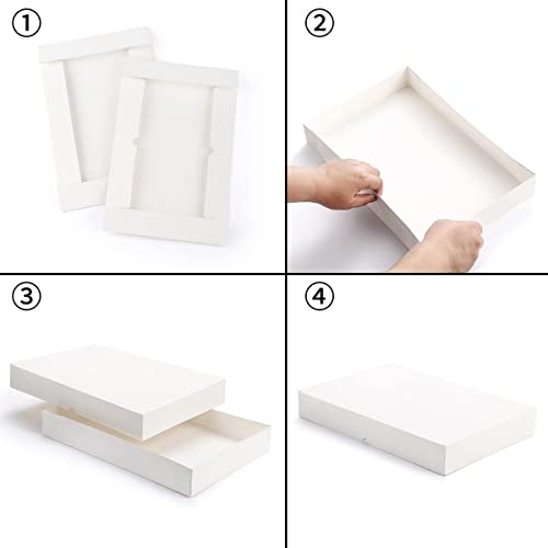 Momoni 13 Piece Gift Boxes With Lids Of Assorted Sizes With 4 Inch Deep Robe Boxes And 8X8X4 Gift Box- Wrapping Boxes Set Christmas Gift Boxes For Wrapping Christmas Gifts, Bridesmaid Proposal, Birthday, Holiday, Wedding (White) #TOP2