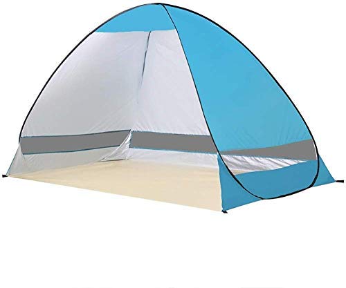 Nuokix Tienda de campaña, Sombra Deportes 2 Personas-Exterior del pabellón de la Playa con Mochila de la Tienda por Que va de excursión Beach Alquiler Pergola (Color : Lightblue)