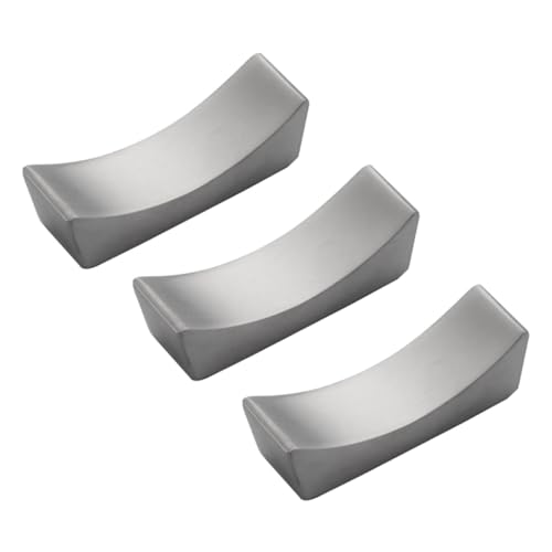 Frcolor 3個 創意元宝形ステンレス製箸置き 銀色 おしゃれ卓上カトラリー小物 箸 スプーン フォーク用テーブルウェ ルダー 家用安定設計