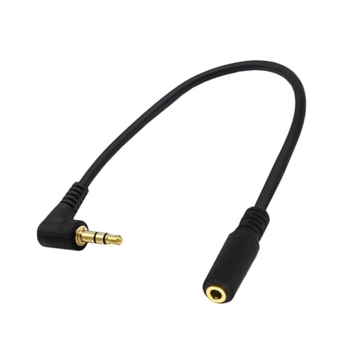 Right Angle 3.5mm Male to Female Audios Cable Adapter Wide Compatibility