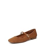 Franco Sarto Womens Tinsley Mary Jane Flat Saddle Tan Suede 8.5 M