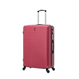 CELIMS - Maleta Grande de Viaje Rojo Burdeos Rígida con 4 Ruedas Ligera Facturación 23kg 75cm | Cerradura Integrada | ABS | Maleta Grande con 4 Ruedas 75cm | Maleta Rojo Burdeos