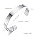 Balaijor Fashion Stainless Steel Blank Arm Band Bracelet Open Cuff Bracelet(Black)