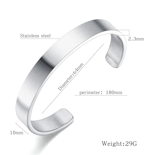 Image of Fashion Stainless Steel Blank Arm Band Bracelet Open Cuff Bracelet
