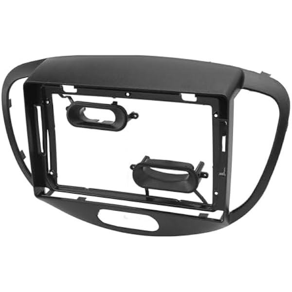 Dioche Car Stereo Dash 9-Inch Car Stereo Radio Finishing Frame Black Protective Precision Fitted Navigation Panel Frame for I10 2007-2013 with Wire Harness With Wire Harness