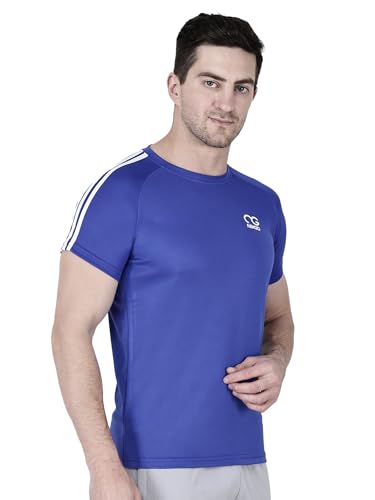 Image of Men Round Neck Half Sleeve Regular Comfort Dry-Fit Activewear Sports T-Shirt Pack of 1 Multicolour